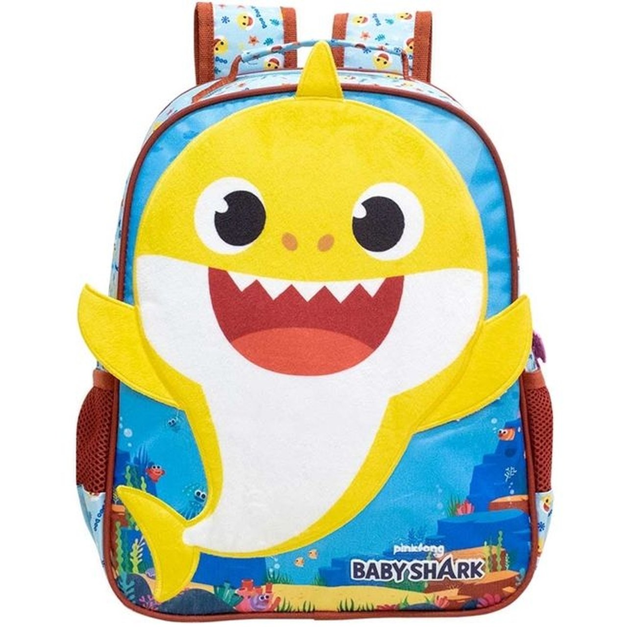 Mochila baby shark plush xrs 9043 Rei das Malas